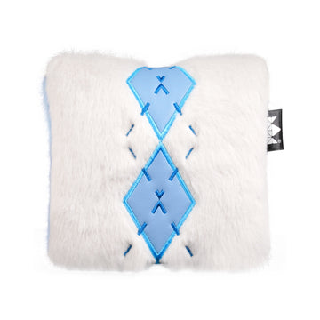 Elegant Blue & White Rhombus Square Mallet Putter Cover
